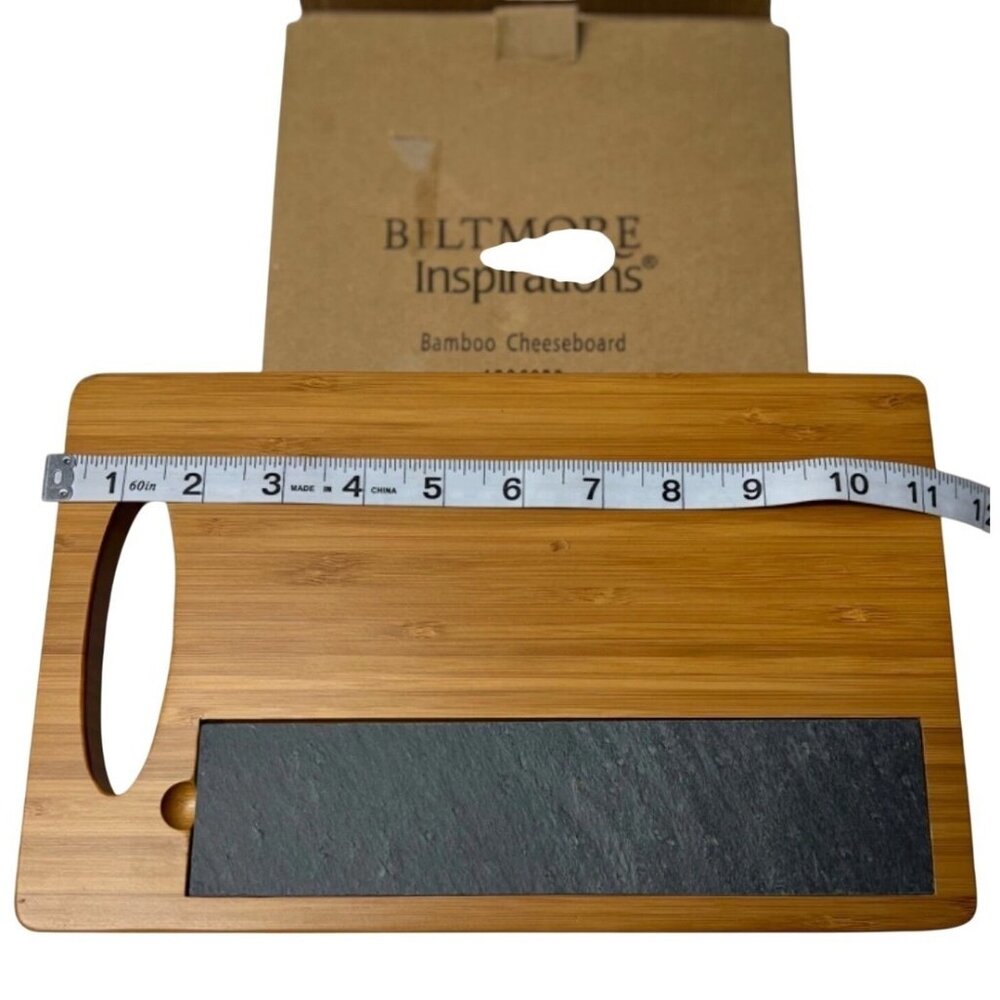 Biltmore Inspirations Bamboo Cheeseboard‎ Slate Insert Charcuterie Box